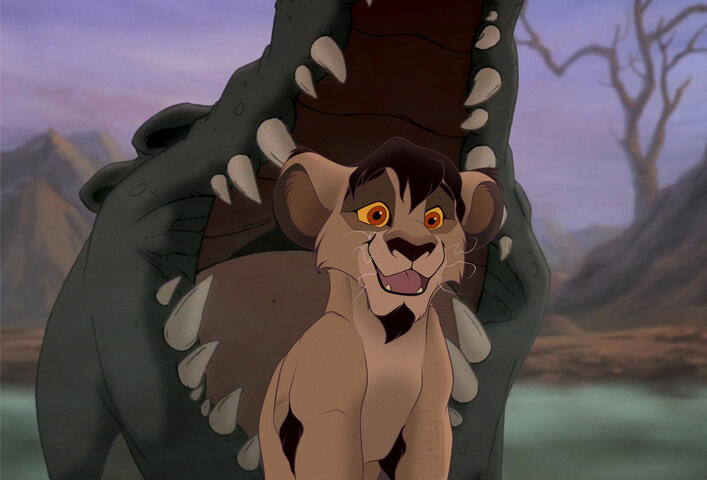 Mbali recreating a scene from Simba&#39;s Pride.