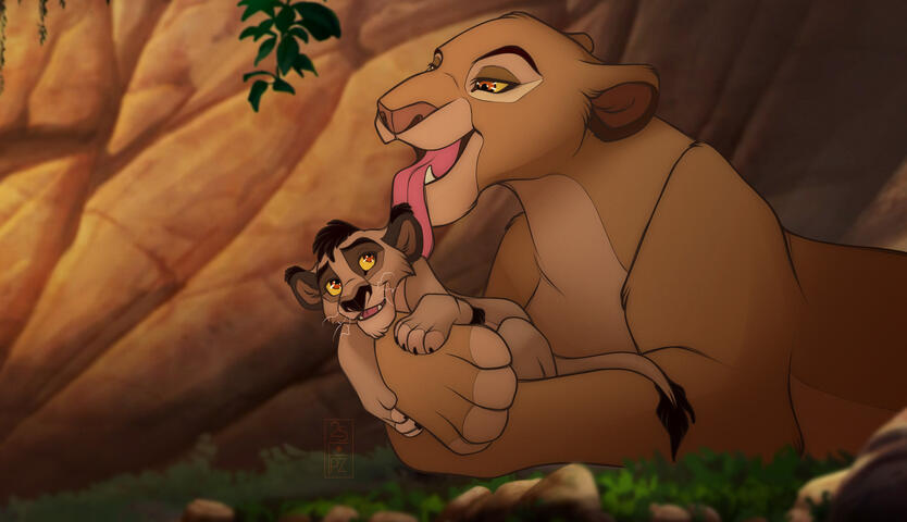 Sarabi spends time with her son.