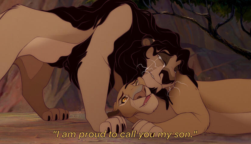 Mbali says goodbye to Sarabi as she dies, telling him that she is proud of the lion he has become.