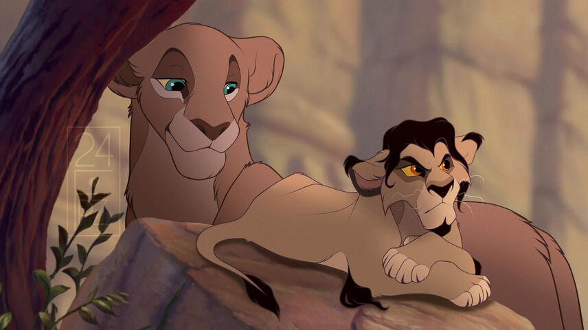 Malka caring for Mbali as a cub.